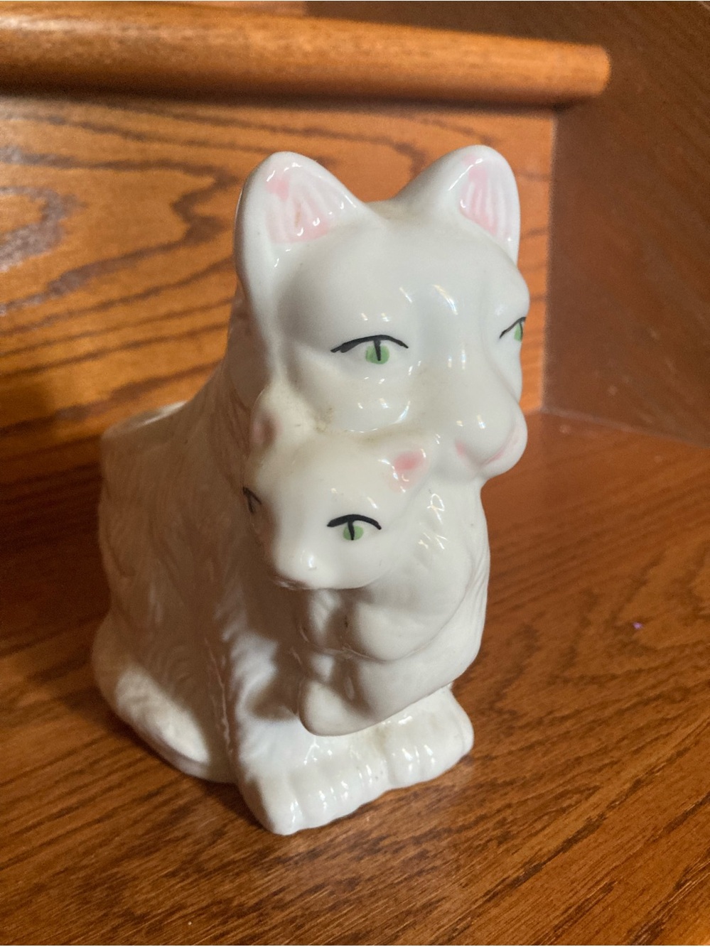 Momma cat with her baby kitty cat Planter